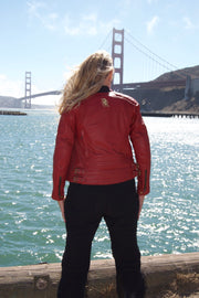 Phoenix Ruby Red Leather Jacket