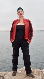 Phoenix Ruby Red Leather Jacket