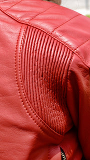 Phoenix Ruby Red Leather Jacket