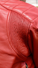 Phoenix Ruby Red Leather Jacket