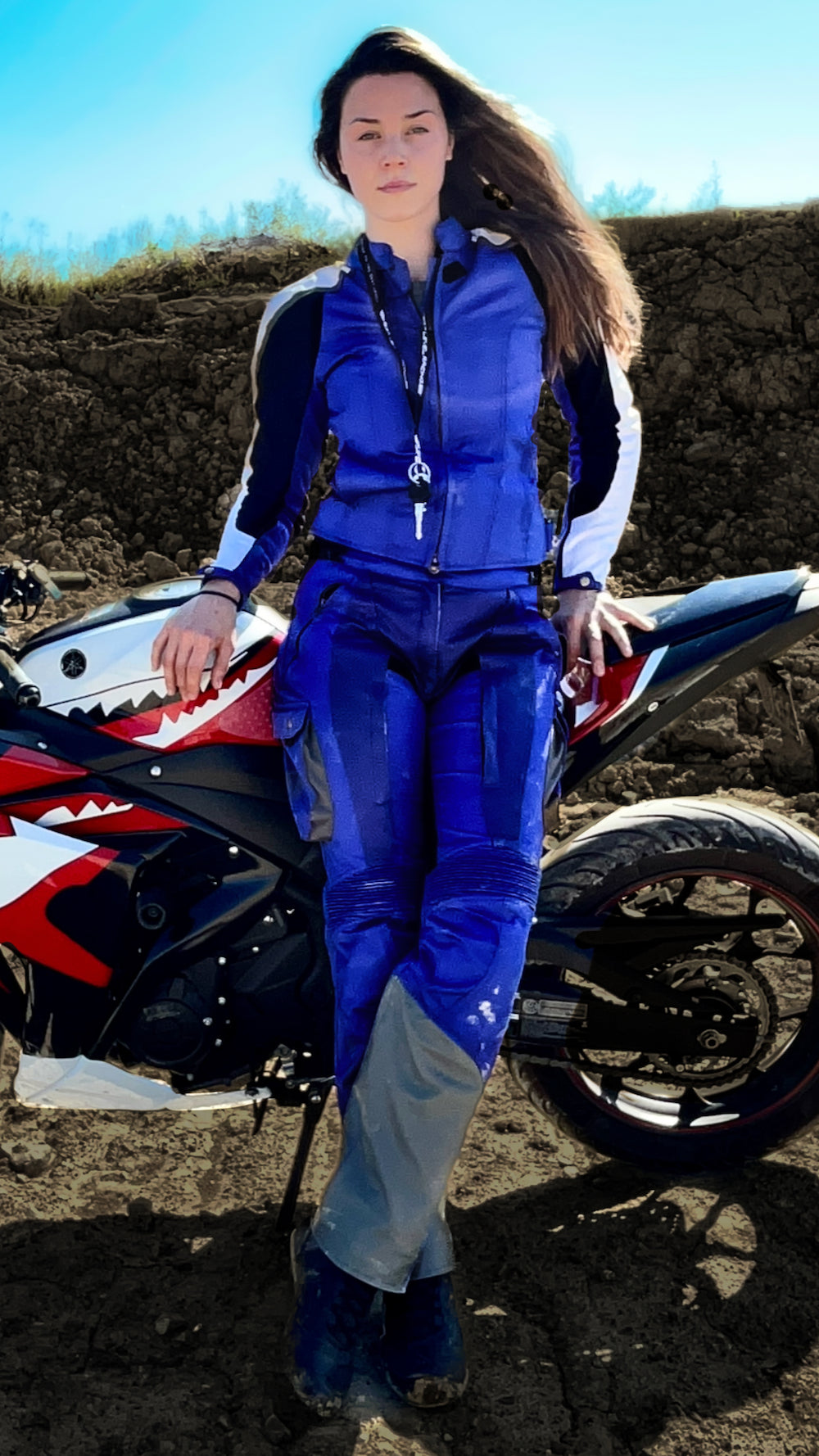 Falcon Textile & Leather Pants in Midnight Blue – RavenRova