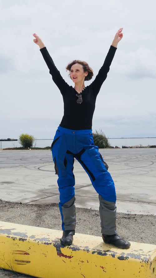 Falcon Textile & Leather Pants in Midnight Blue – RavenRova