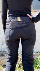 Raven Black Textile Pants