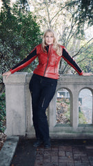 Phoenix Ruby Red Leather Jacket