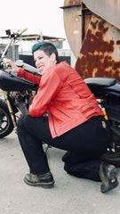 Phoenix Ruby Red Leather Jacket