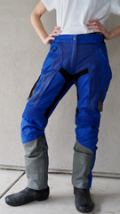 Falcon Textile & Leather Pants in Midnight Blue
